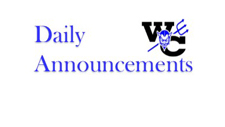 Daily Announcements February 13