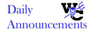 Daily Announcements