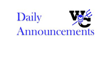 Daily Announcements February 14