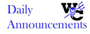 Daily Announcements